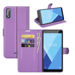 Per Wiko Y51 Litchi Texture Custodia protettiva a vibrazione orizzontale con supporto e slot per schede e portafoglio, For Wiko Y51