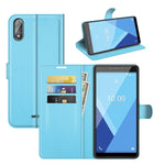 Per Wiko Y51 Litchi Texture Custodia protettiva a vibrazione orizzontale con supporto e slot per schede e portafoglio, For Wiko Y51
