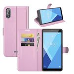 Per Wiko Y51 Litchi Texture Custodia protettiva a vibrazione orizzontale con supporto e slot per schede e portafoglio, For Wiko Y51