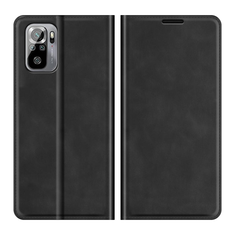 Per Xiaomi Redmi Note 10 4G / Note 10S Custodia in pelle con ventosa magnetica per affari retro-pelle con supporto e slot per schede e portafoglio, For Xiaomi Redmi Note 10S, For Xiaomi Redmi Note 10 4G
