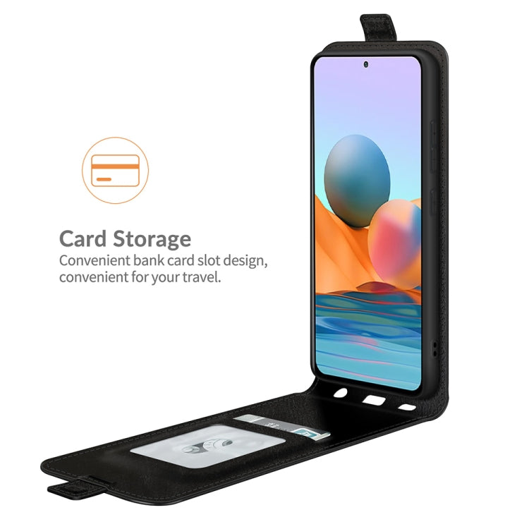 Per Xiaomi Redmi Note 10 Pro / Note 10 Pro (versione indiana) / Note 10 Pro Max R64 Texture Custodia protettiva in pelle a vibrazione verticale singola con slot per schede e cornice per foto, For Xiaomi Redmi Note 10 Pro