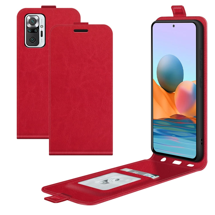 Per Xiaomi Redmi Note 10 Pro / Note 10 Pro (versione indiana) / Note 10 Pro Max R64 Texture Custodia protettiva in pelle a vibrazione verticale singola con slot per schede e cornice per foto, For Xiaomi Redmi Note 10 Pro