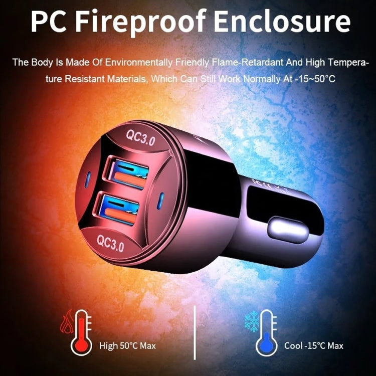 Caricabatteria auto 36W Dual USB QC3.0 con cavo Micro USB