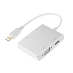 Convertitore USB 3.0 4 in 1 VGA HDMI DVI RJ45 Ethernet