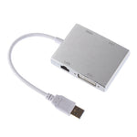 Convertitore USB 3.0 4 in 1 VGA HDMI DVI RJ45 Ethernet