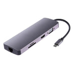 Adattatore HUB USB-C 8 in 1 HDMI VGA RJ45 USB 3.0