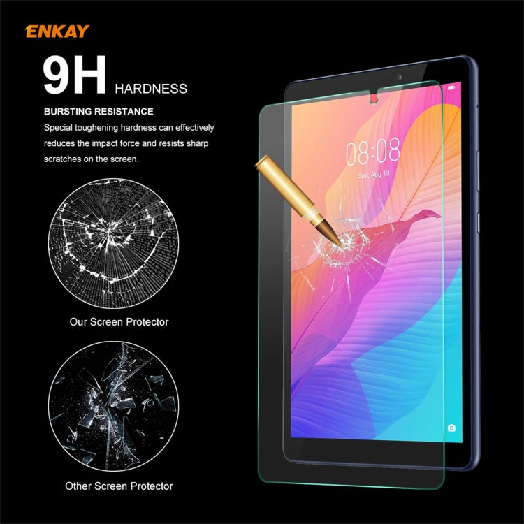 ENKAY Hat-Prince 0.33mm 9H Durezza superficiale 2.5D Pellicola protettiva in vetro temperato antideflagrante per Huawei MatePad T8 / Honor Tablet X7, 1 PCS, 2 PCS