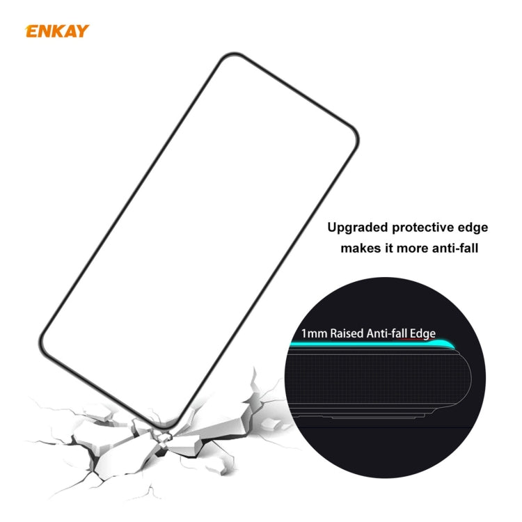ENKAY Hat-Prince Protezione anticaduta per pellicola a schermo intero in vetro temperato con colla piena anti-caduta, For Nokia X10 / X20, For OnePlus 9, For OnePlus 9R
