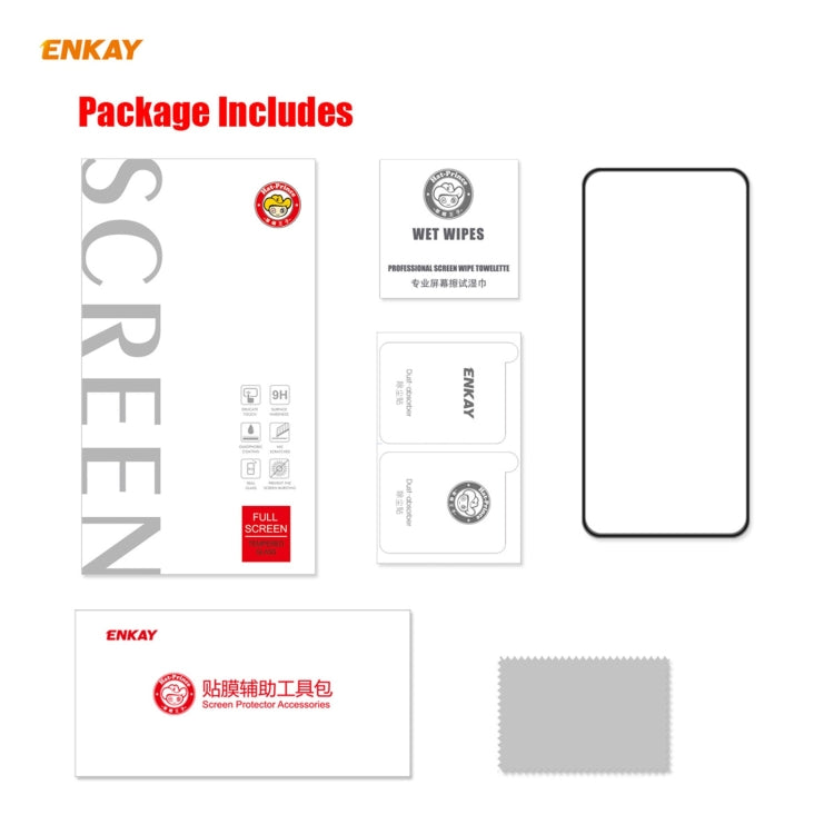 ENKAY Hat-Prince Protezione anticaduta per pellicola a schermo intero in vetro temperato con colla piena anti-caduta, For Nokia X10 / X20, For OnePlus 9, For OnePlus 9R