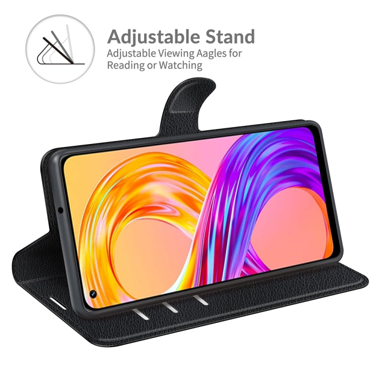 Per OPPO Realme 8/8 Pro 4G Litchi Texture Custodia protettiva a vibrazione orizzontale con supporto e slot per schede e portafoglio, For OPPO Realme 8