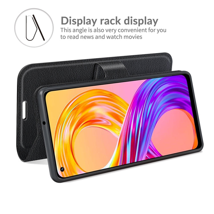 Per OPPO Realme 8/8 Pro 4G Litchi Texture Custodia protettiva a vibrazione orizzontale con supporto e slot per schede e portafoglio, For OPPO Realme 8