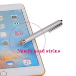 AT-19 penna in fibra d'argento punta stilo penna capacitiva tablet cellulare penna touch universale