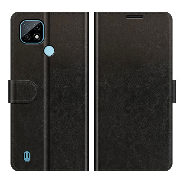 Per OPPO Realme C21 R64 Texture Custodia protettiva a vibrazione orizzontale singola con supporto e slot per schede e portafoglio e cornice per foto, For OPPO Realme C21