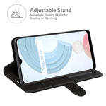 Per OPPO Realme C21 R64 Texture Custodia protettiva a vibrazione orizzontale singola con supporto e slot per schede e portafoglio e cornice per foto, For OPPO Realme C21