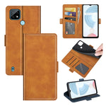 Per OPPO Realme C21 Custodia in pelle a vibrazione orizzontale con fibbia magnetica a doppio lato con supporto e slot per schede e portafoglio, For OPPO Realme C21