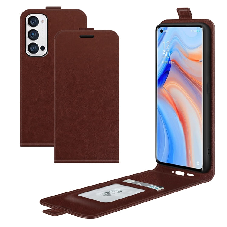 Per OPPO Reno5 Pro+ / Find X3 Neo R64 Texture Custodia protettiva in pelle a vibrazione verticale singola con slot per schede e cornice per foto, For OPPO Reno5 Pro+