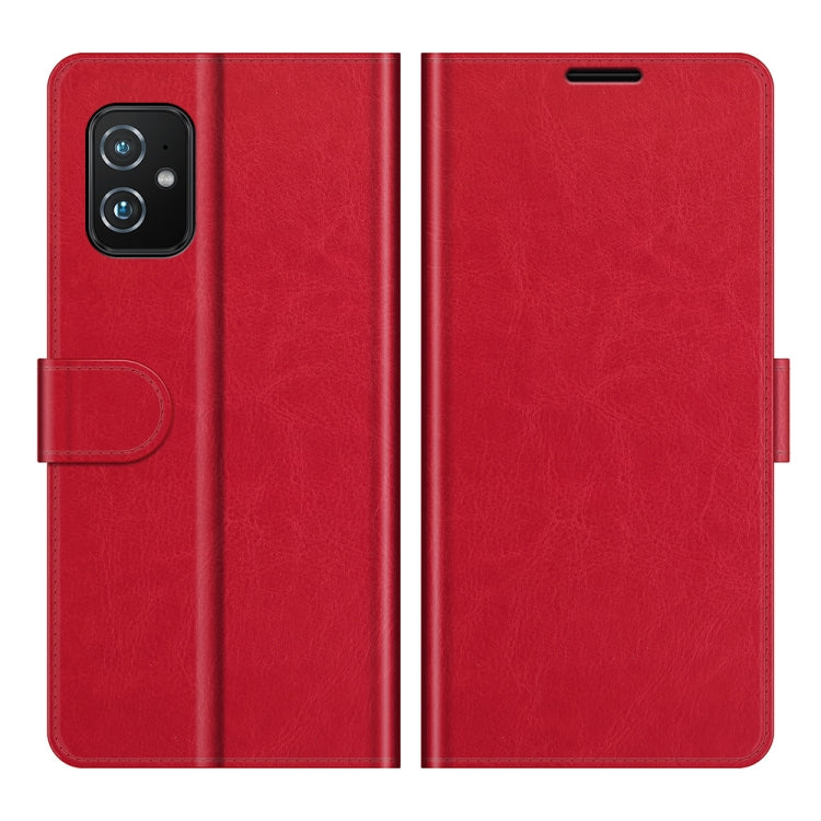 Per Asus Zenfone 8 R64 Texture Custodia protettiva a vibrazione orizzontale singola con supporto e slot per schede e portafoglio e cornice per foto, For Asus Zenfone 8