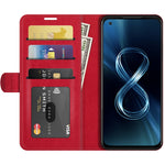 Per Asus Zenfone 8 R64 Texture Custodia protettiva a vibrazione orizzontale singola con supporto e slot per schede e portafoglio e cornice per foto, For Asus Zenfone 8