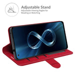 Per Asus Zenfone 8 R64 Texture Custodia protettiva a vibrazione orizzontale singola con supporto e slot per schede e portafoglio e cornice per foto, For Asus Zenfone 8