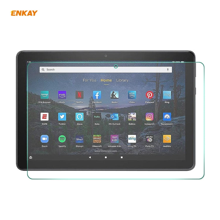 Per Amazon Fire HD 10 / HD 10 Plus 2021 ENKAY Hat-Prince 0.33mm 9H Durezza superficiale 2.5D Pellicola protettiva in vetro temperato antideflagrante, 1 PCS, 2 PCS
