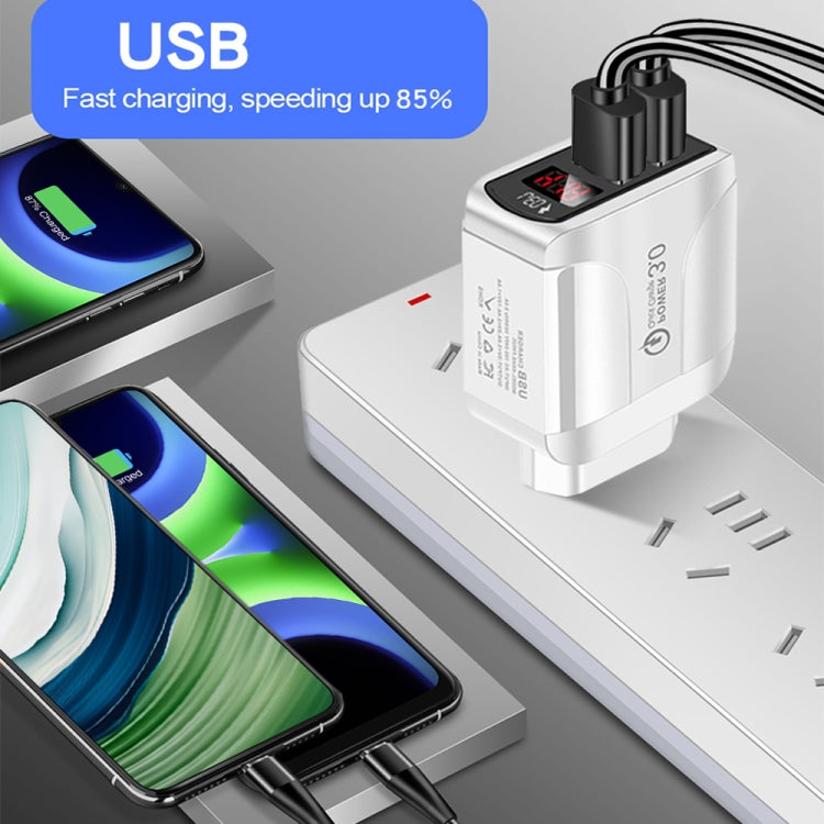 Caricatore rapido USB QC3.0 20W con display LED