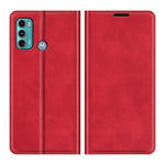 Per Motorola Moto G60/G40 Fusion Custodia in pelle con ventosa magnetica per affari retro-pelle con supporto e slot per schede e portafoglio, For Motorola Moto G60/G40 Fusion