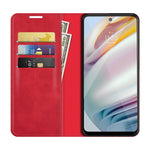 Per Motorola Moto G60/G40 Fusion Custodia in pelle con ventosa magnetica per affari retro-pelle con supporto e slot per schede e portafoglio, For Motorola Moto G60/G40 Fusion