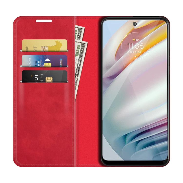 Per Motorola Moto G60/G40 Fusion Custodia in pelle con ventosa magnetica per affari retro-pelle con supporto e slot per schede e portafoglio, For Motorola Moto G60/G40 Fusion