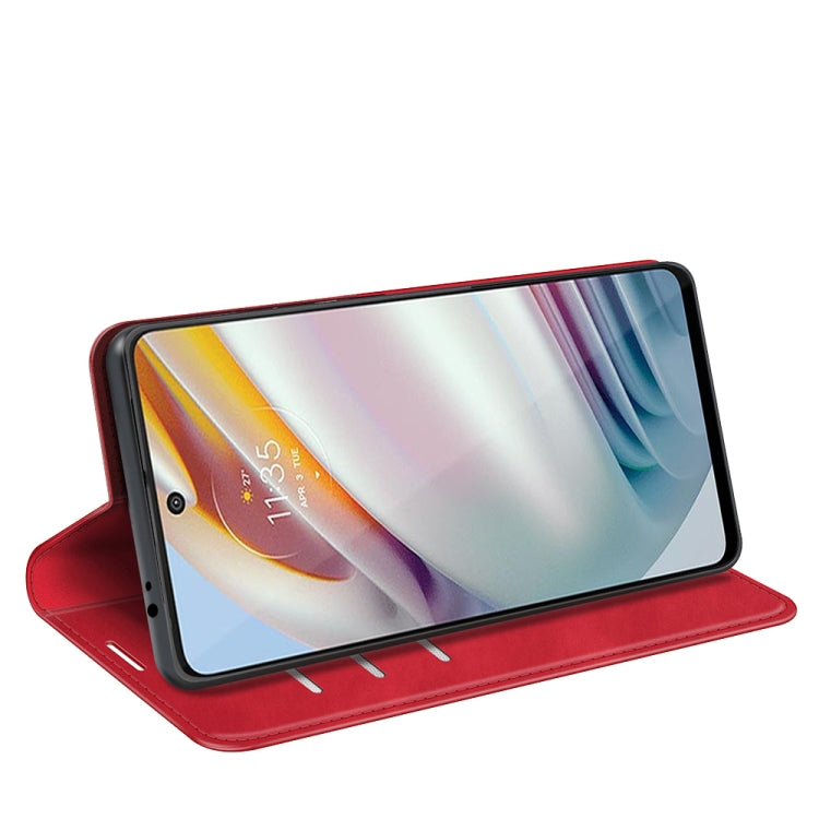Per Motorola Moto G60/G40 Fusion Custodia in pelle con ventosa magnetica per affari retro-pelle con supporto e slot per schede e portafoglio, For Motorola Moto G60/G40 Fusion