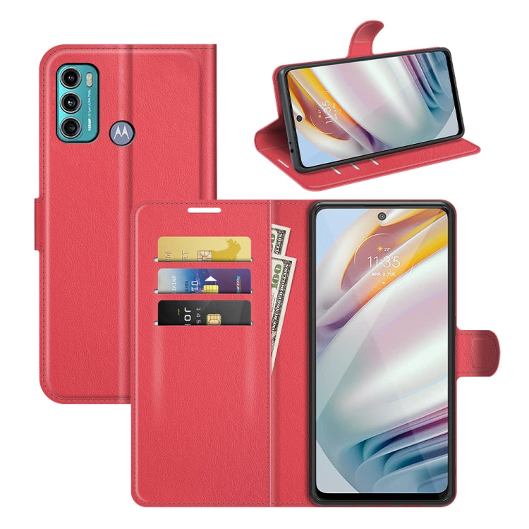 Per Motorola Moto G60/G40 Fusion Litchi Texture Custodia protettiva a vibrazione orizzontale con supporto e slot per schede e portafoglio, For Motorola Moto G60/G40 Fusion