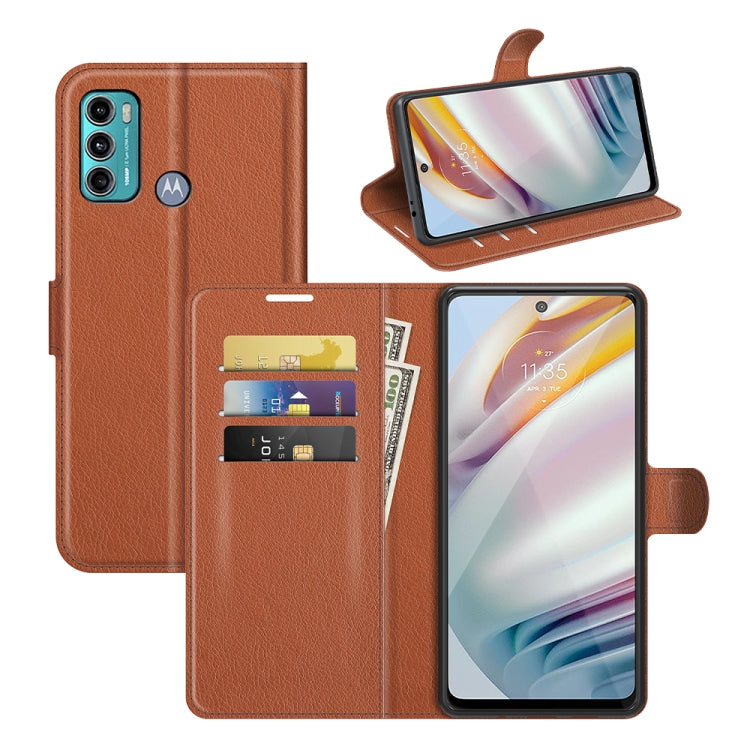 Per Motorola Moto G60/G40 Fusion Litchi Texture Custodia protettiva a vibrazione orizzontale con supporto e slot per schede e portafoglio, For Motorola Moto G60/G40 Fusion