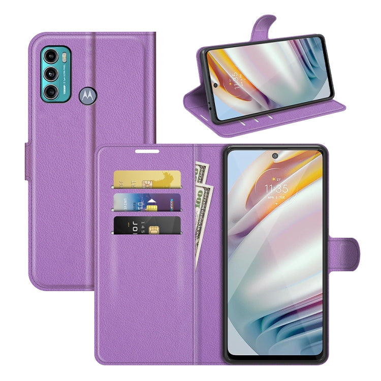 Per Motorola Moto G60/G40 Fusion Litchi Texture Custodia protettiva a vibrazione orizzontale con supporto e slot per schede e portafoglio, For Motorola Moto G60/G40 Fusion