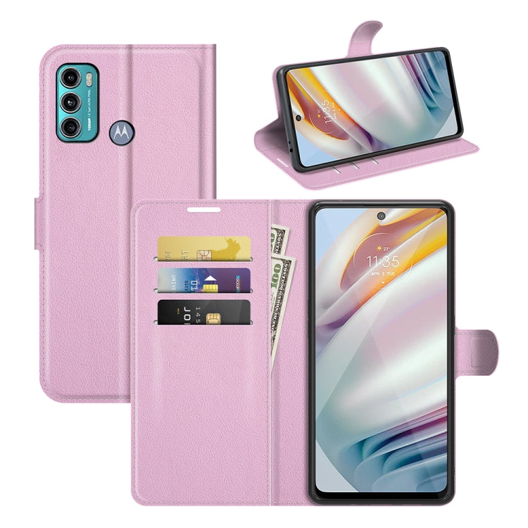 Per Motorola Moto G60/G40 Fusion Litchi Texture Custodia protettiva a vibrazione orizzontale con supporto e slot per schede e portafoglio, For Motorola Moto G60/G40 Fusion