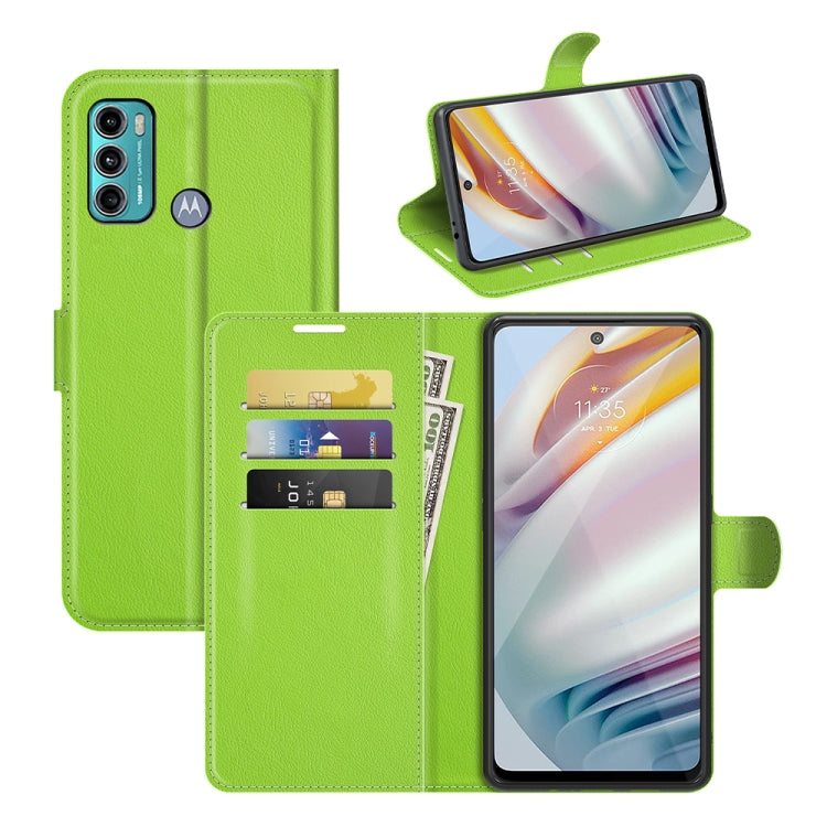 Per Motorola Moto G60/G40 Fusion Litchi Texture Custodia protettiva a vibrazione orizzontale con supporto e slot per schede e portafoglio, For Motorola Moto G60/G40 Fusion