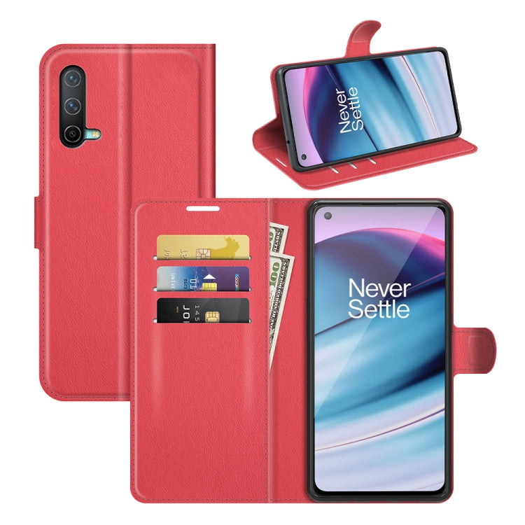 Per OnePlus Nord CE 5G Litchi Texture Custodia protettiva a vibrazione orizzontale con supporto, slot per schede e portafoglio, For OnePlus Nord CE 5G