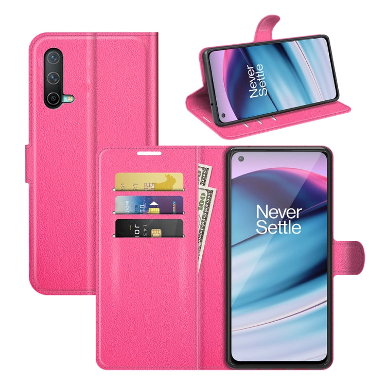 Per OnePlus Nord CE 5G Litchi Texture Custodia protettiva a vibrazione orizzontale con supporto, slot per schede e portafoglio, For OnePlus Nord CE 5G