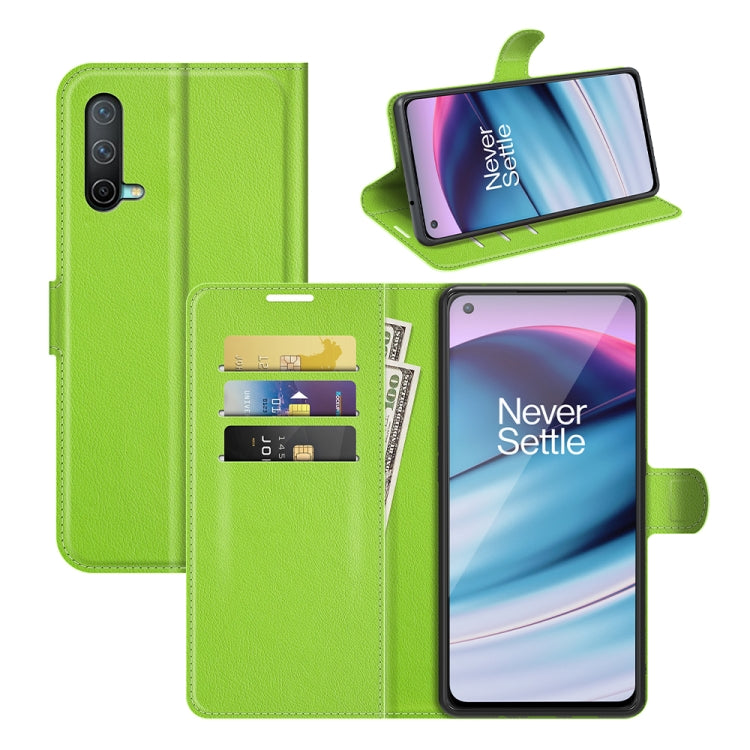 Per OnePlus Nord CE 5G Litchi Texture Custodia protettiva a vibrazione orizzontale con supporto, slot per schede e portafoglio, For OnePlus Nord CE 5G
