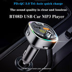 Trasmettitore FM Bluetooth vivavoce con caricatore rapido PD18W p