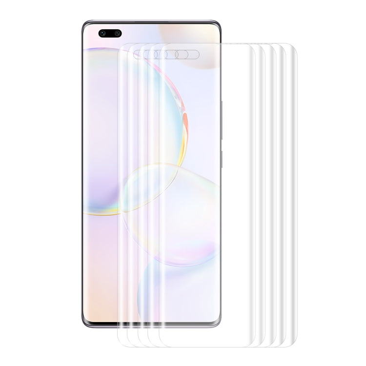 5 PCS ENKAY Hat-Prince 3D curvo copertura completa PET piegatura a caldo protezione dello schermo HD pellicola morbida supporto sblocco impronte digitali, For Huawei P50 Pro, For Honor 50 Pro, For Honor 50