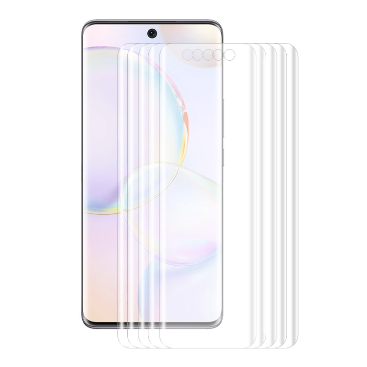 5 PCS ENKAY Hat-Prince 3D curvo copertura completa PET piegatura a caldo protezione dello schermo HD pellicola morbida supporto sblocco impronte digitali, For Huawei P50 Pro, For Honor 50 Pro, For Honor 50