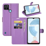 Per OPPO Realme C21Y Litchi Texture Custodia protettiva a vibrazione orizzontale con supporto e slot per schede e portafoglio, For OPPO Realme C21Y