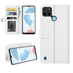 Per OPPO Realme C21Y R64 Texture Custodia protettiva a vibrazione orizzontale singola con supporto e slot per schede e portafogli e cornice per foto, For OPPO Realme C21Y