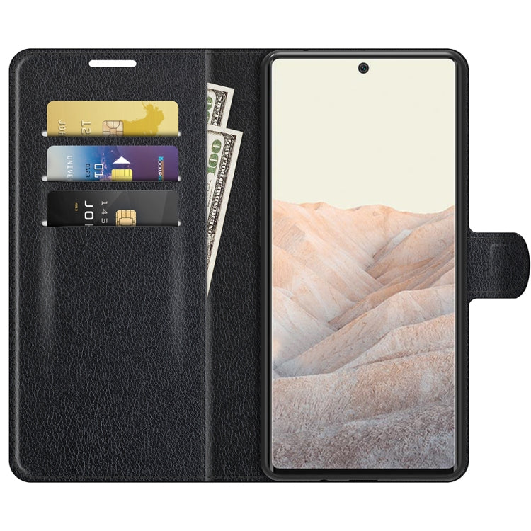 Per Google Pixel 6 Pro Litchi Texture Custodia protettiva a vibrazione orizzontale con supporto, slot per schede e portafoglio, For Google Pixel 6 Pro
