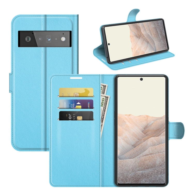 Per Google Pixel 6 Pro Litchi Texture Custodia protettiva a vibrazione orizzontale con supporto, slot per schede e portafoglio, For Google Pixel 6 Pro