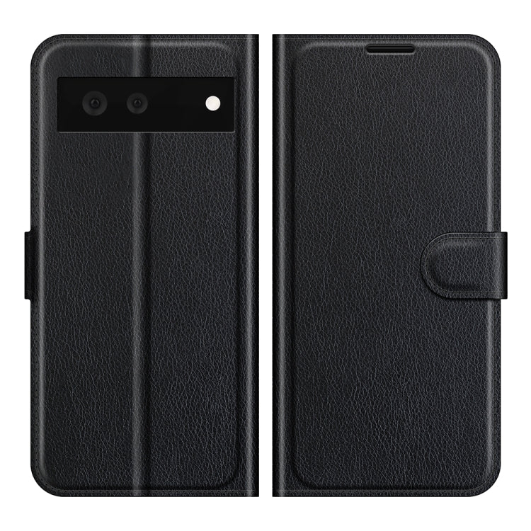 Per Google Pixel 6 Litchi Texture Custodia protettiva a vibrazione orizzontale con supporto e slot per schede e portafoglio, For Google Pixel 6