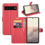 Per Google Pixel 6 Litchi Texture Custodia protettiva a vibrazione orizzontale con supporto e slot per schede e portafoglio, For Google Pixel 6