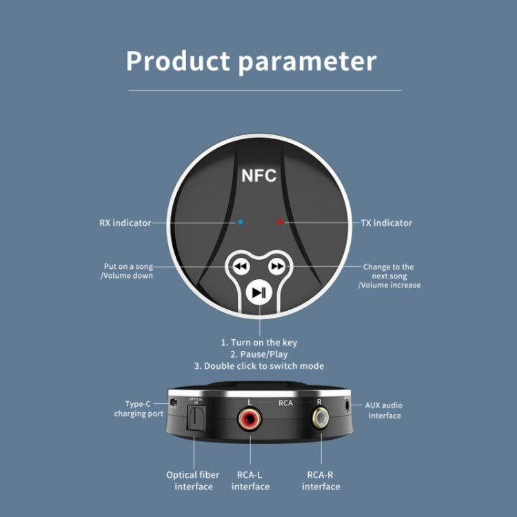 Adattatore Bluetooth 5.0 BT-18 trasmettitore e ricevitore audio