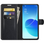 Per OPPO Reno6 5G Litchi Texture Custodia protettiva a vibrazione orizzontale con supporto e slot per schede e portafoglio, For OPPO Reno6 5G
