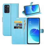 Per OPPO Reno6 5G Litchi Texture Custodia protettiva a vibrazione orizzontale con supporto e slot per schede e portafoglio, For OPPO Reno6 5G