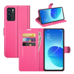 Per OPPO Reno6 5G Litchi Texture Custodia protettiva a vibrazione orizzontale con supporto e slot per schede e portafoglio, For OPPO Reno6 5G